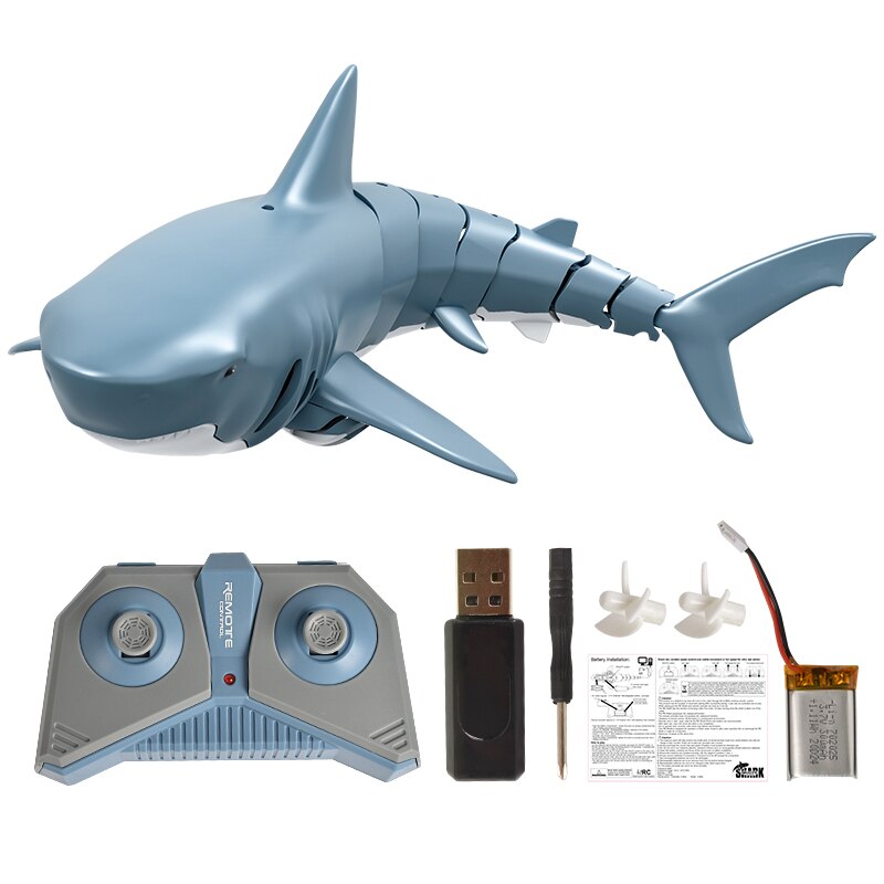 2.4g Electric Remote Control Shark Model Toys Simulated Swing Swimming 20min Battery Life Moving Fish Boy Educational Toys