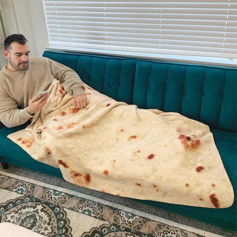 Natur Hause Dekor Burito Decke Tortilla Decke Komfort Lebensmittel Burrito Decke wickeln Perfekt Runde Tortilla Decke Kunst