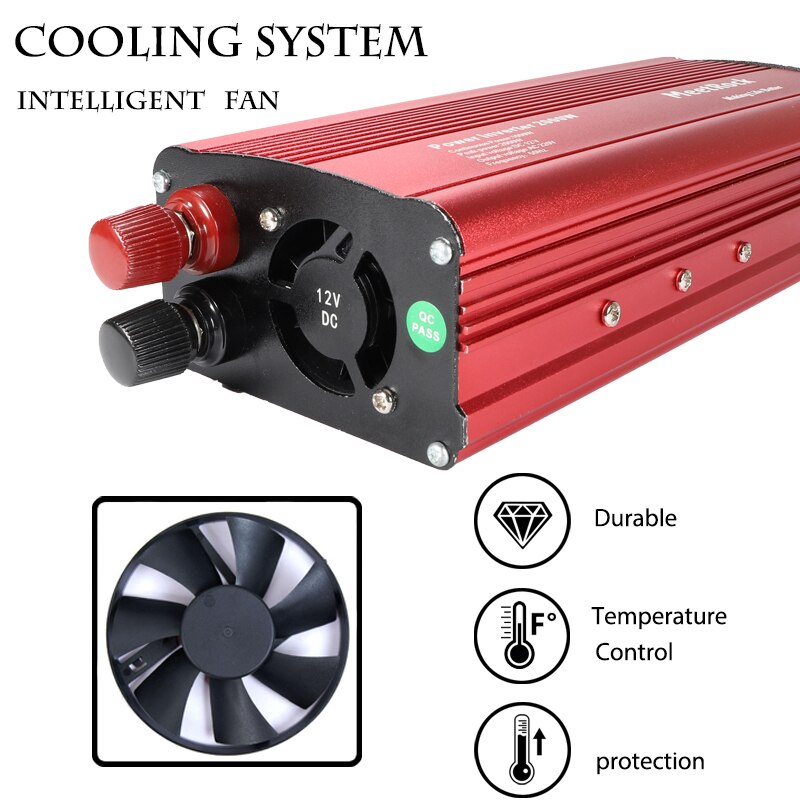 Inverter 12v 220v USB 2000W Watt DC 12V to AC 220V Portable Car Power Inverter Charger Converter Adapter Modified Sine Wave