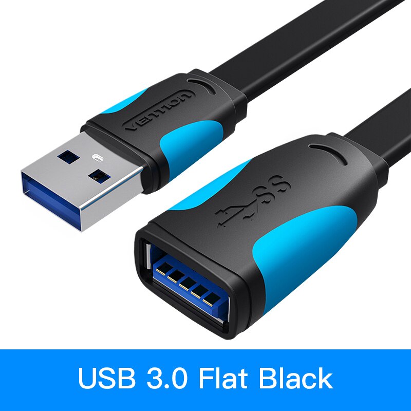 Vention USB Extension Cable 3.0 Male to Female USB Cable Extender Data Cord for Laptop PC Smart TV PS4 Xbox One SSD USB to USB: 3.0 Black A13 / 3m