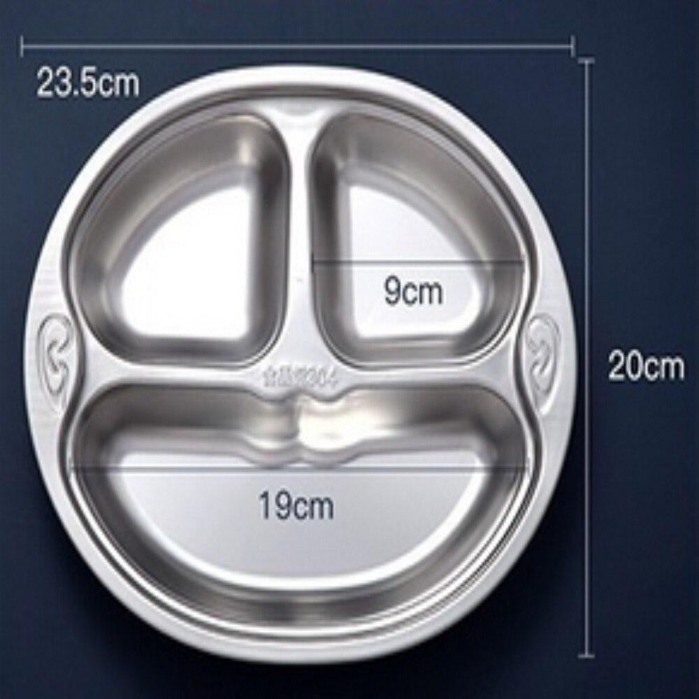 1Pc 304 Rvs Scheidslijn Baby Plaat Cartoon Plaat Kinderen Servies Baby Platen Keuken Accessoires 4 Types