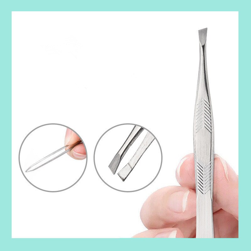 1Pcs Women Eyebrow Tweezer Face Nose Hair Clip Tweezer Remover Stainless Steel Tweezers Shape Tool Eyebrow Tweezers 9cm
