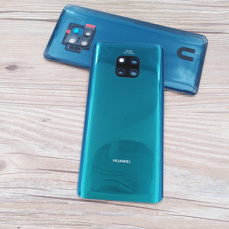 Huawei Mate 20 Pro Cover posteriore in vetro custodia porta posteriore custodia batteria parti di riparazione di ricambio per Mate20 Pro con obiettivo fotocamera + Logo