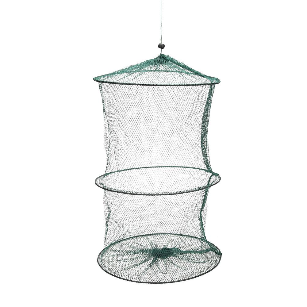 Filet de pêche Portable en Nylon, maille crevettes, Cage, piège, filet pliable, matériel léger, maille 3mm de diamètre vert