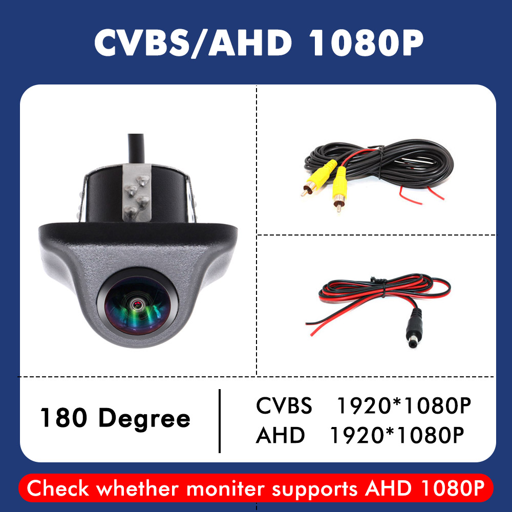 Smartour 4k ahd 1920*1080p Auto Rückfahr kamera Rückansicht HD Nachtsicht 180 "Fisheye Objektiv Auto Parken Vorderseite Aussicht Unterstützung: Grau