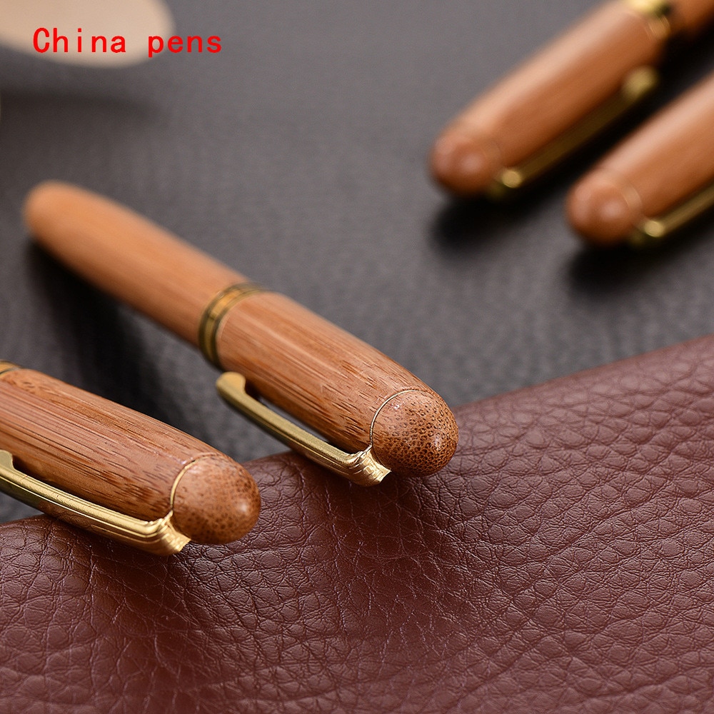 Luxury pen quality 520 log wood Business office Rollerball Pen School student stationery Supplies Ball point Pens