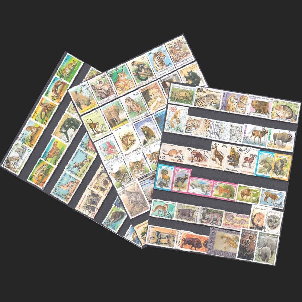 Wild dier 50 STKS/PARTIJ Alle Verschillende Uit Vele Landen GEEN herhaal Unuesed Postzegels Met Post mark Voor Verzamelen