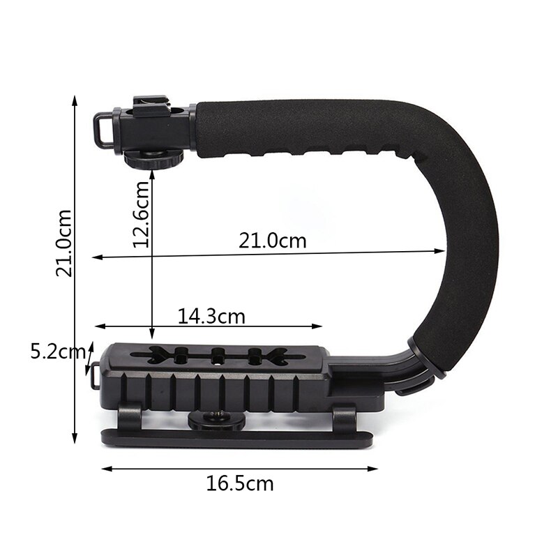 Estabilizador de mano con soporte en forma de C para cámara réflex digital, luz de cámara Sony/Nikon/Canon, Steadicam portátil SLR para Gopro