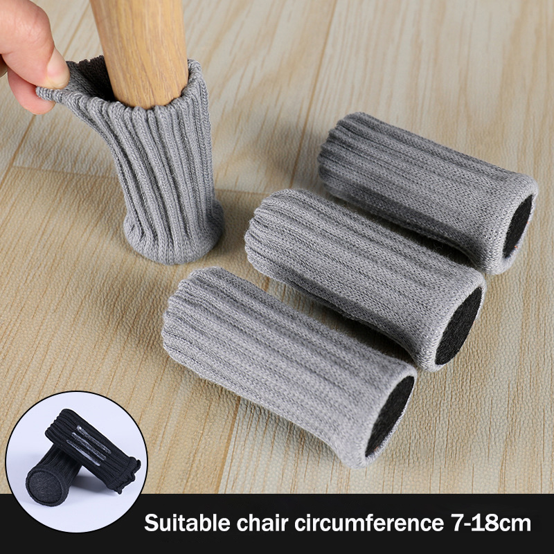 24 stuks meubelvoeten gebreide beschermers stoelpoten vloer antislipkussens tafelpoten sokken voor vloerbeschermers stoelkussens hoezen: Goud
