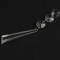 10 pièces clair acrylique cristal perle guirlande lustre suspendus décoration de mariage, pendentifs en cristal pour lustres: Chrome Ring