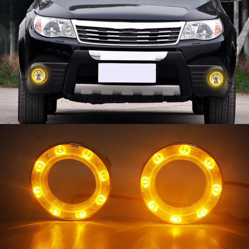 Auto Knipperende Voor Subaru Forester Drl Lamp Auto-Styling Led Daytime Rijden Running Lights Relais mistlamp
