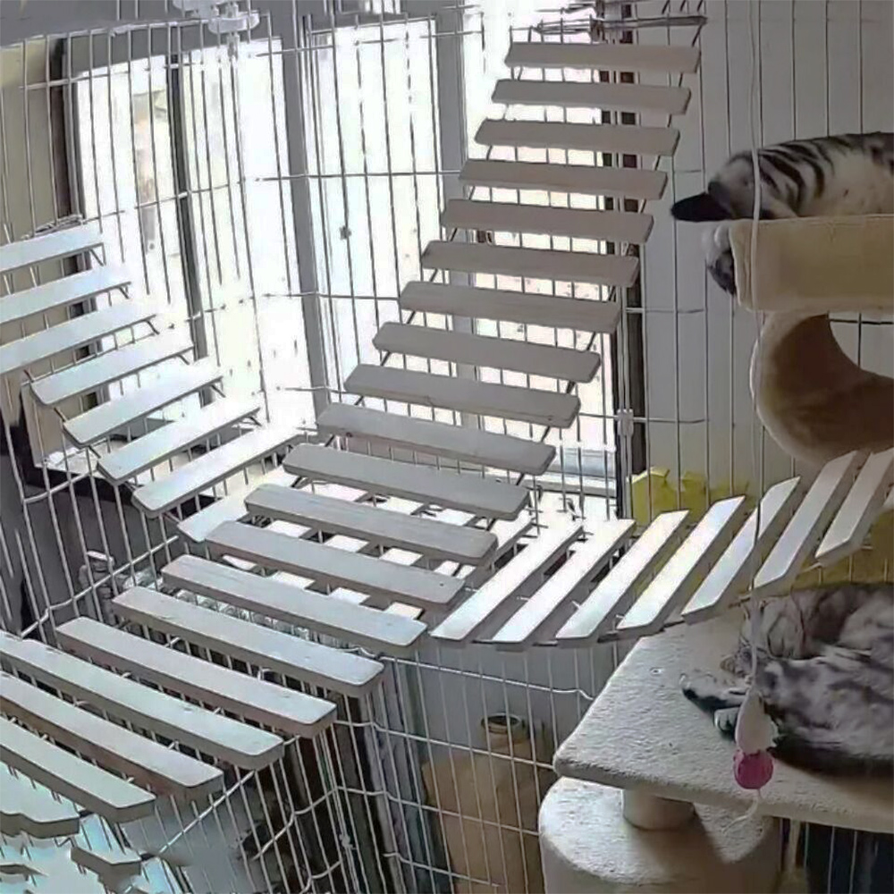 50CM/100CM Sisal Seil oder Holz Leiter Katze Klettergerüst Spielen Katze Brücke Haustier drinnen draussen möbel Katze Liefert
