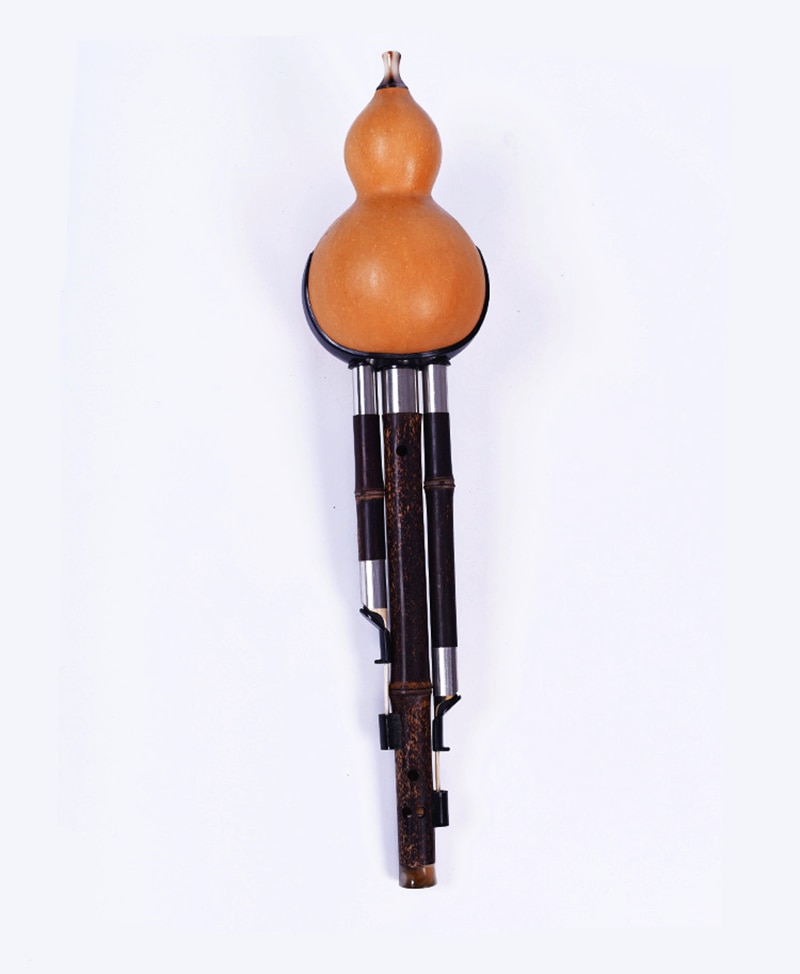 Bambusfløjte hulusi tretonet græskar flauta stødsikker kalabas hulusi folkemusikinstrumenter cucurbit flauta hage