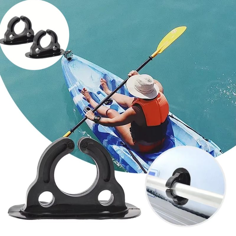 2/4PCS Paddle Storage Holder Plastic Rubber Boat Paddle Holder Clips Oar Keeper for Kayaks Canoes Rowing Boats Inflatable Boat