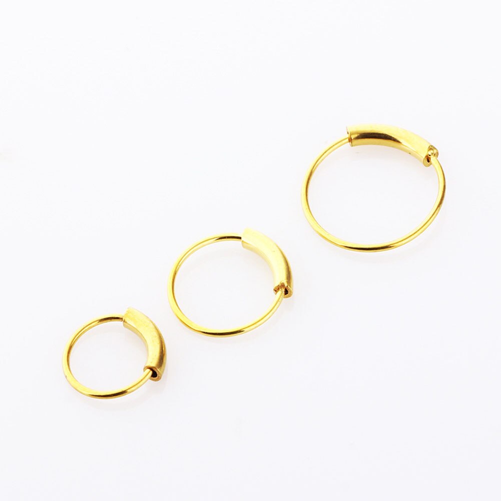 1pc 22g 6/8/10mm Stahl Klapp Clicker kreis ring Piercing Nase Ring Hoop Lip ohr Ring Körper Schmuck Piercing Clip