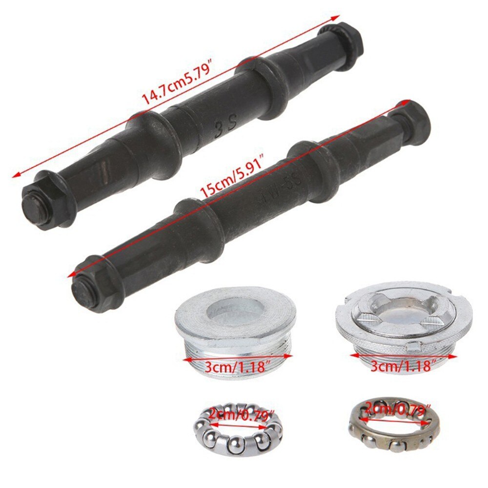3S 5S MTB Bike Bottom Bracket Bearings Front Rear Axles With Cup Bearings Mountain Bicycle Bowl Complete Set D Type Cycling Part