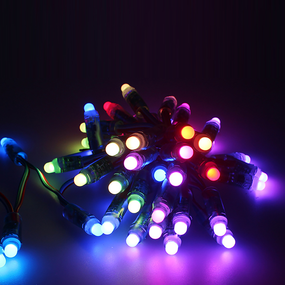 50pcs DC5V WS2811 Full Color LED Pixel Light Module IP68 Waterproof RGB Color 2811 1903 IC Digital LED christmas Light