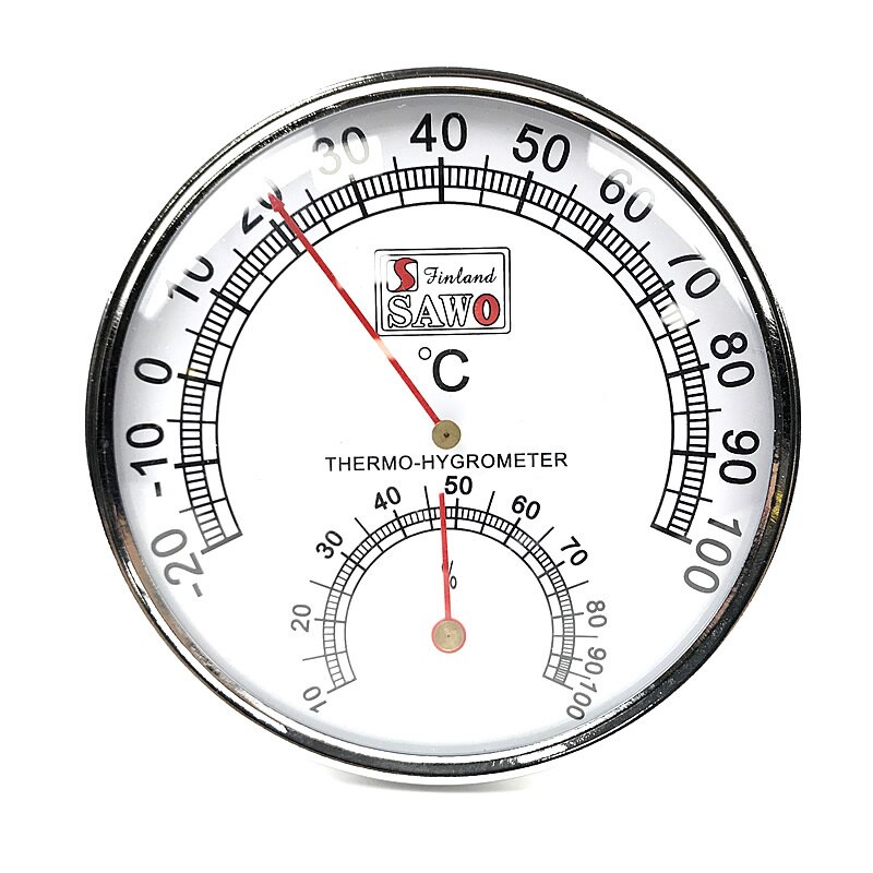 Rustfrit stål sag damp sauna termometer hygrometer i rummet tilbehør