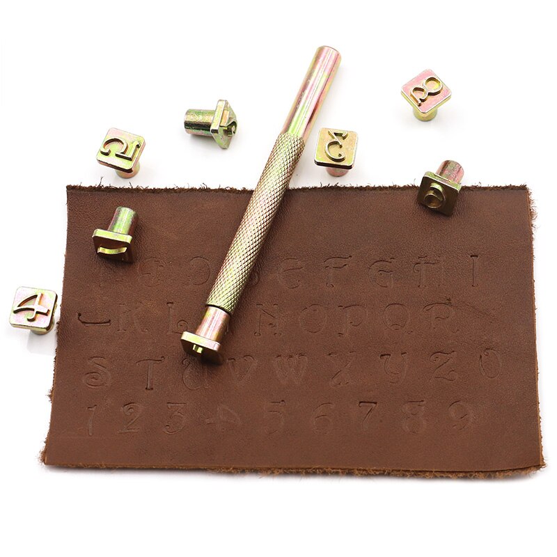 36pcs A-Z 0-9 Carbon Steel Letter Alphabet Numbers Stamps Punch Set Metal Leather Tools Metal Stamping Handmade Leather Tools