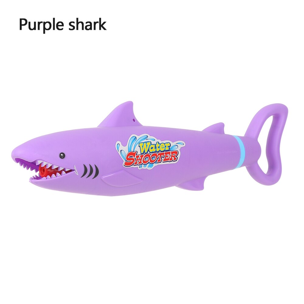 1PC Summer Fun Outdoor Swimming Pool Games Toys Kids Adult Water Sprinkler Toys Foam Water Squirt Toy Family Play Games Toys: Purple shark