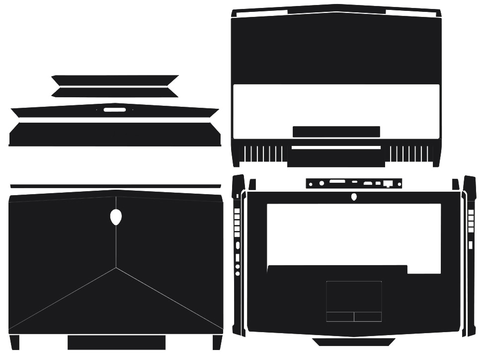 Laptop Aufkleber Haut Aufkleber Kohlenstoff faser Abdeckung Schutz für Alienware 15 R3 ALW15C 15,6-zoll Freisetzung