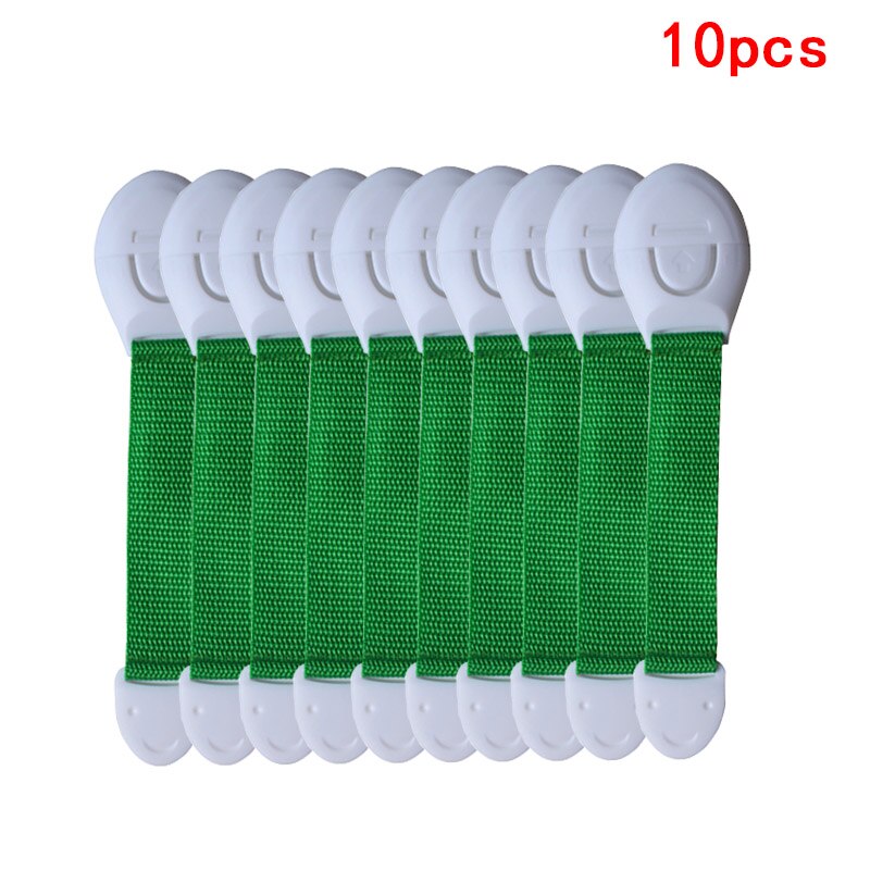 10 Uds bloqueo de seguridad para niños cajón cerradura de la puerta de seguridad cerradura de la puerta bebé aseo seguridad cierre de plástico bebé protección: AQS022-05