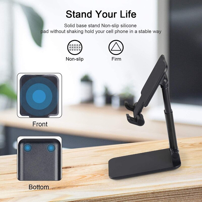 Desk Mobile Phone Holder Stand For iPhone iPad Xiaomi Adjustable Desktop Tablet Holder Universal Table Cell Phone Stand