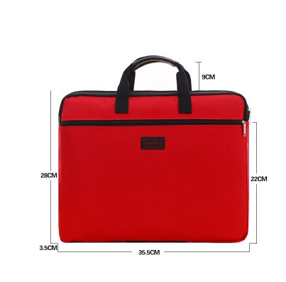 6 Kleuren A4 Document Bag Grote Capaciteit Dubbele Lagen Boek Bestandsmap Houder Met Handvat Rits Waterdichte Canvas Handtas Voor bus: 4