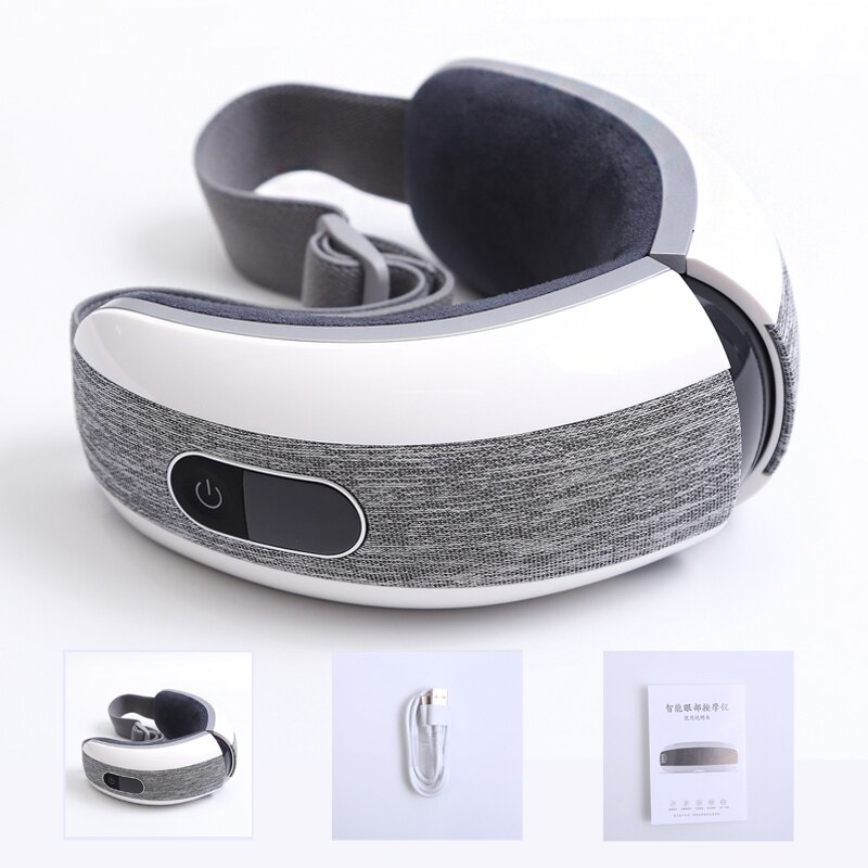 Lunettes chauffantes pour les yeux, appareil de Massage intelligent, pression d&#39;air, pliable à 180 degrés, Anti-rides, Massage oculaire avec musique, outils de soins de santé, relaxation: NO BOX