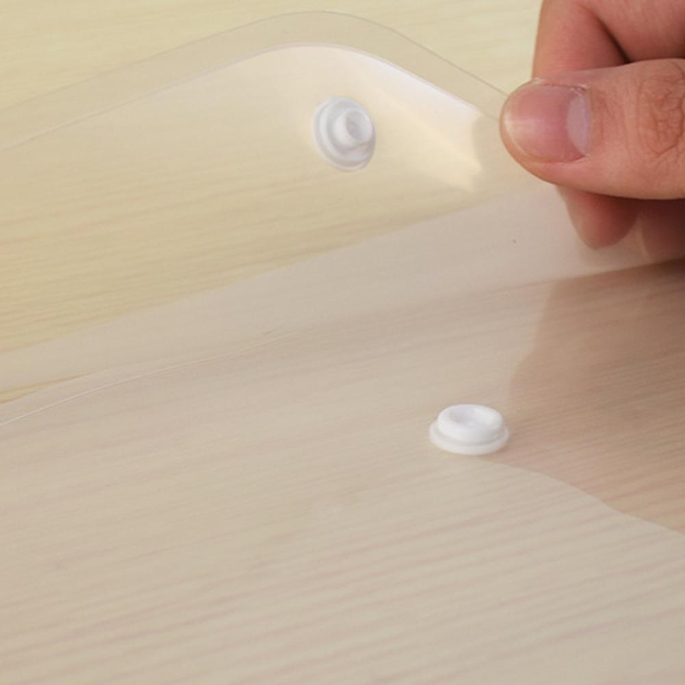 Adeeing Transparent A4 Document File Bag Envelope Holder Storage Case Snap Button Organizer Container for Papers d20