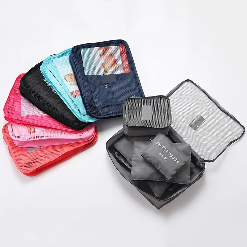 6/1Pc Travel Clothes Storage Waterproof Bags Portable Luggage Organizer Pouch Packing Cube 9 Colors Local Stock