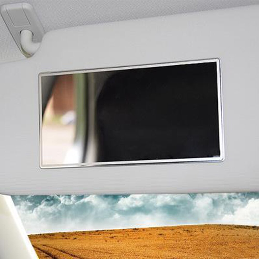 Espejo cosmético de maquillaje de acero inoxidable para sombra de visera de coche decorativo, 1 unidad