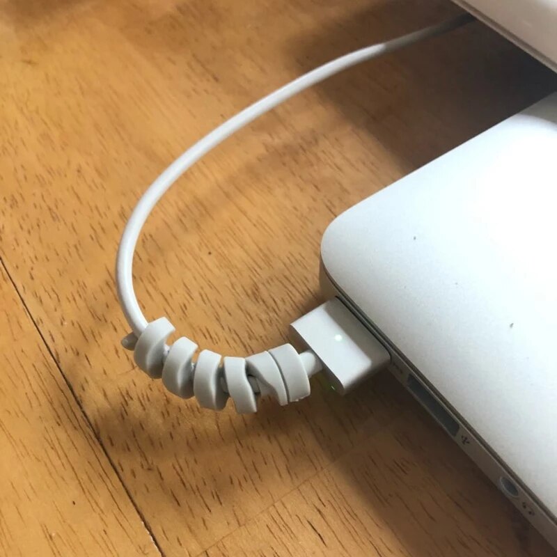 Zabezpieczenie kabla ładującego do telefonów uchwyt na kabel oplot na kable klip do myszy przewód ładowarki USB zarządzanie organizer do kabli