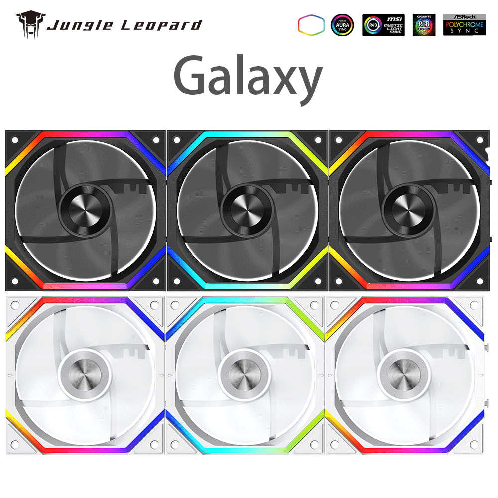 120mm ARGB Fan Infinity Mirror 5V 3PIN Aura Sync 4PIN PWM 800-2000RPM Cooler Fan Jungle Leopard Galaxy Prism XH