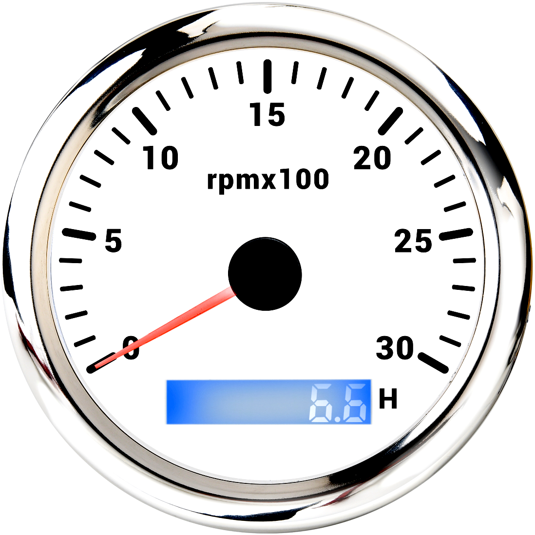 85 mm Drehzahlmesser mit LCD-Stundenzähler für Marine, Boot, Auto, Drehzahlmesser, 8000 U/min, 6000 U/min, Drehzahlmesser, 7 Farben, LED-Hintergrundbeleuchtung: Lavendel