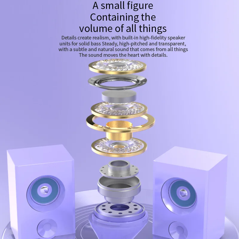 Ice Cream Bluetooth Earphones G07 In-Ear Semi-Transparent Long Battery Life Convenient Small Cute HIFI Sound