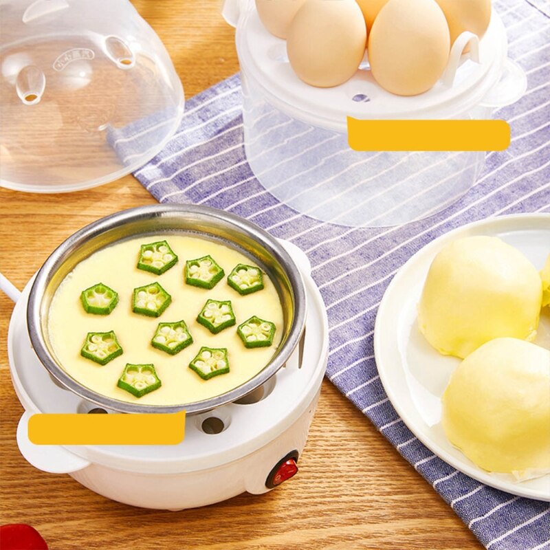 Household Electric Rapid Egg Cooker for Hard Boiled, Poached, Scrambled, Omelets, Steamed Vegetables, Seafood, Dumplings & More
