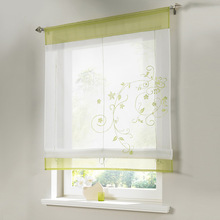 Cortinas romanas bordadas, tul, cortina de ventana moderna para habitación Pastoral, decoración de ventanas de pared, MAR6, novedad