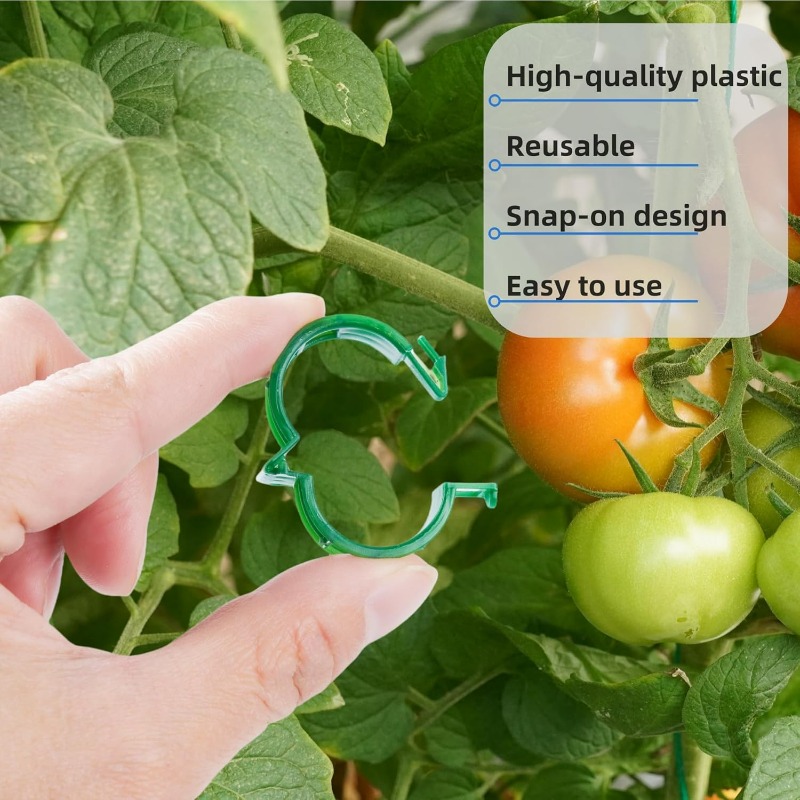 600/10x Plant Support Clips Climbing Plants Fixing Clips Grape and Vine Vegetables Buckle Prevent Tomatoes From Falling Off