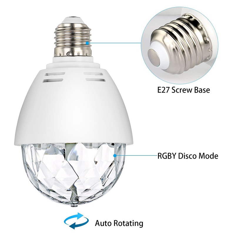 Disco Farbe Ändern E27 Birne 3W Bühne Lampe AC85-260V Bunte Rotierenden Blase Für Decor Indoor Bühne Licht DJ Party licht Bar
