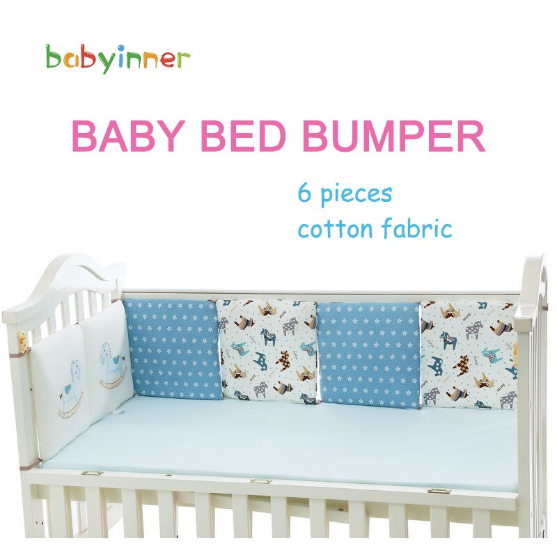 Babyinner 6 Stks/set Babybedje Bumper Katoen Cartoon Bed Hek Kussen Cot Protector Kussens Beddengoed Set Pasgeborenen Room Decor