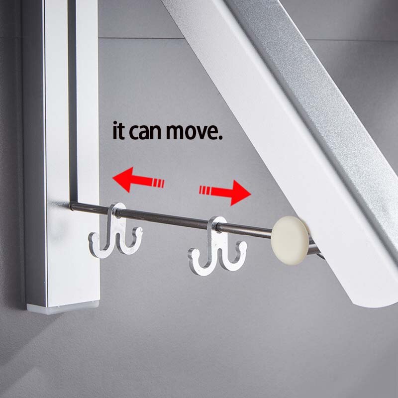 Porte-linge mural en aluminium, support de séchage rétractable pour vêtements, gain de place à l'intérieur et à l'extérieur, corde à linge pour la maison