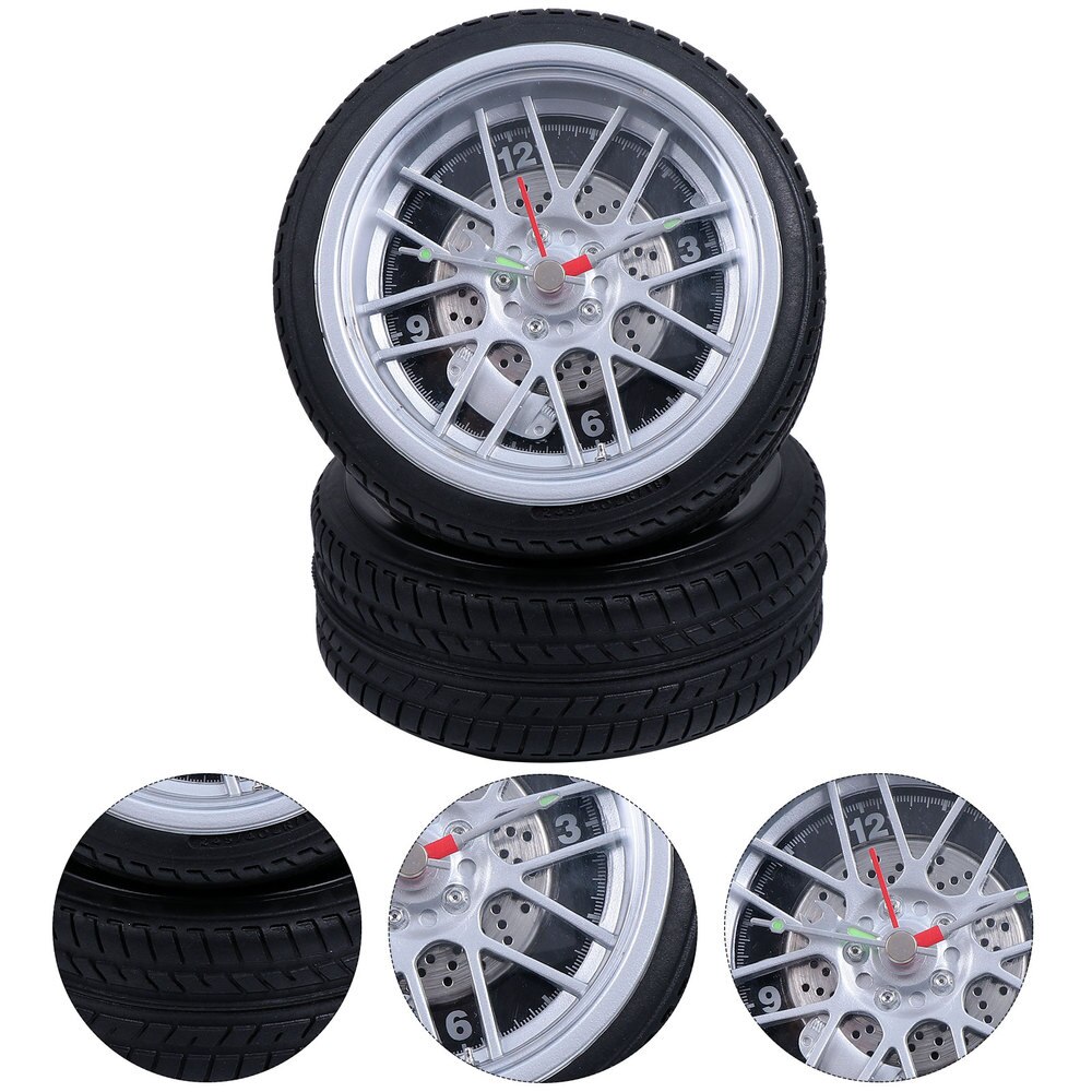 Tire Alarm Clock Decorative Clock Bedside Clock Tyre Clock: Default Title