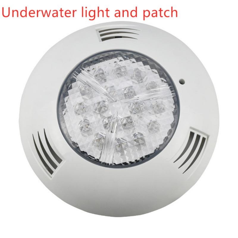LED Swimming Pool Wall Lamp Colorful RGB Remote Control Stainless Steel Sealed Swimming Pool Wall Lamp 18w Underwater Lamp: light and Patch