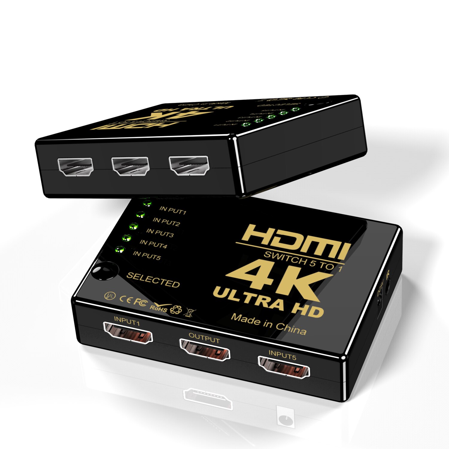 4K 5x1 HDMI Switcher 5 Port HD Switch HD Video Switcher Adapter 5 Input 1 Output Port HDMI Hub for Xbox PS4 DVD PC BOX Z2