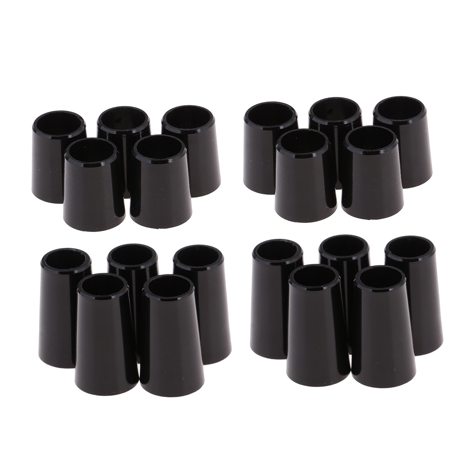 20 Count Black Golf Ferrule .370/.335 for Taper Tip Iron Wedge Wood Shaft Adapter Ferrules