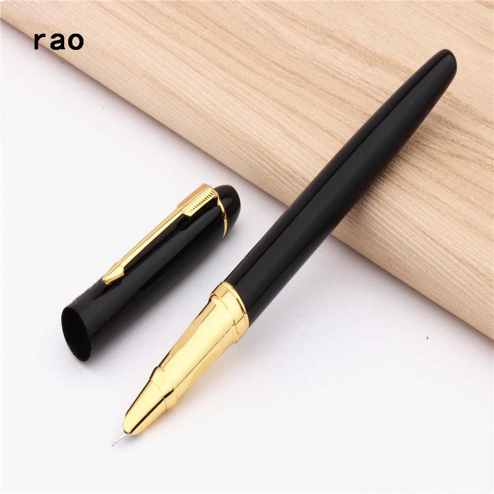 7035 All Classic Fine body School students office stationery Fine Nib Fountain Pen: Black