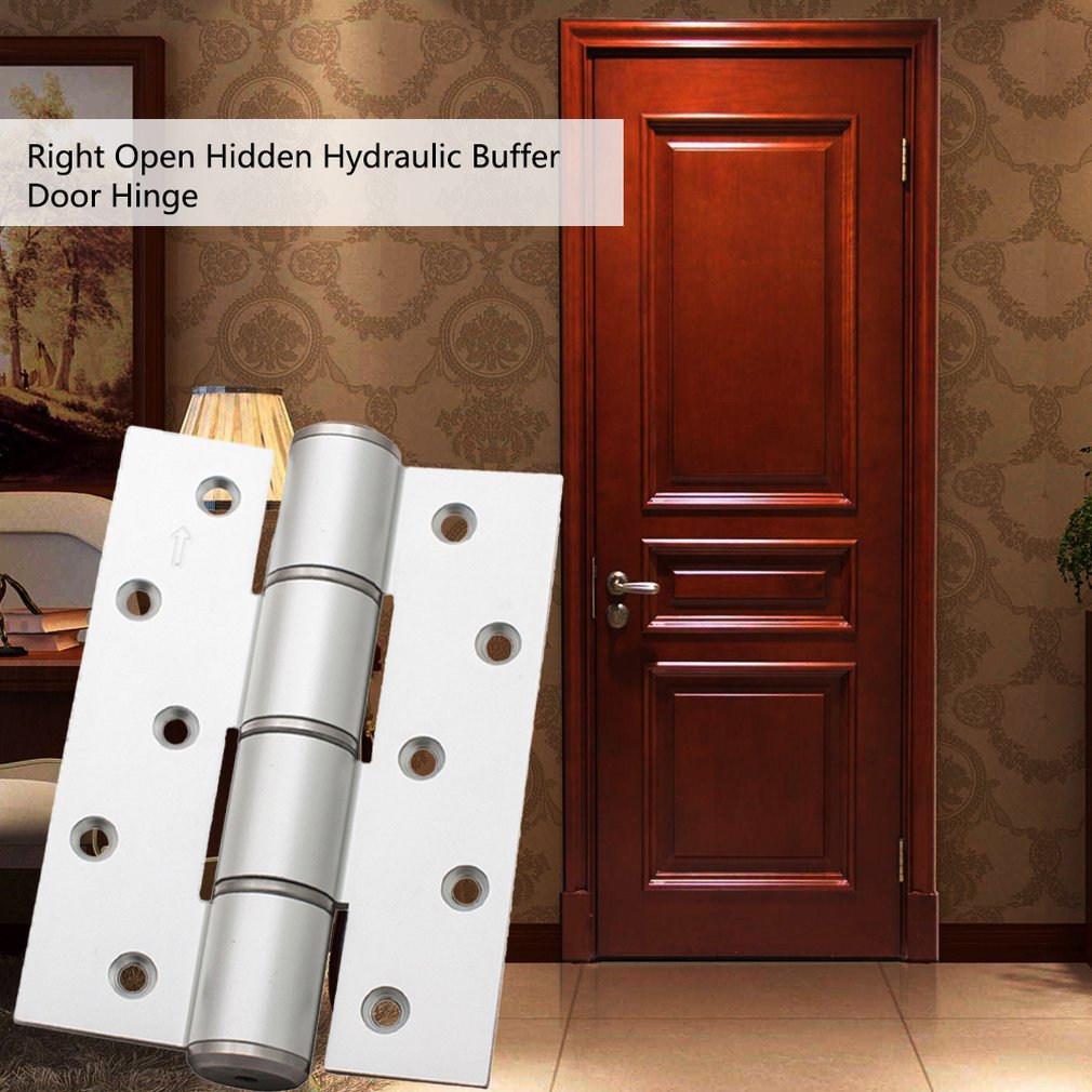 5Inch Stealth Deur Automatische Deur Dichter Scharnier Hydraulische Buffer Demping Lente Scharnierende Blind Deur Zelfsluitende Pagina Rechts open