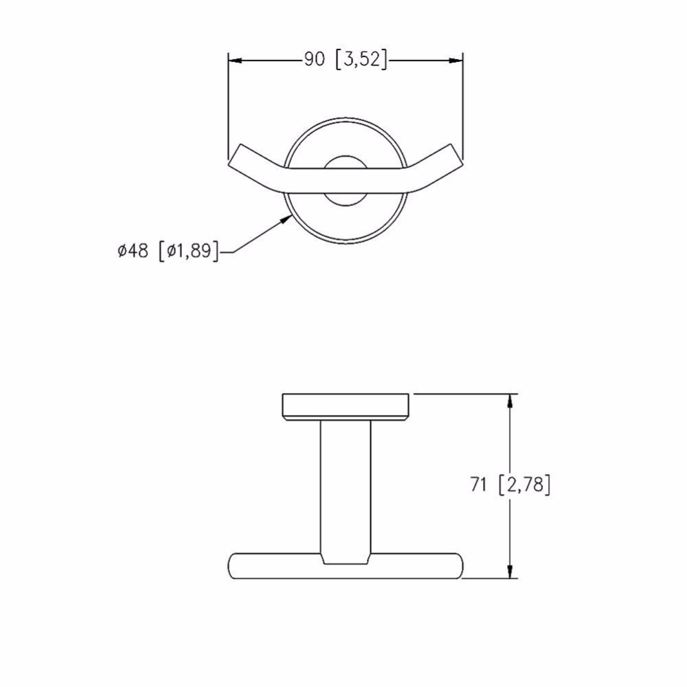 Smesiteli Duurzaam Enkele Gewaad Haak Badkamer Muur Haak Handdoek Kleerhangers Matte Zwarte Afwerking Sus304 Rvs