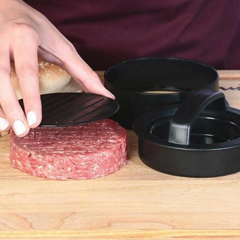 ABS-máquina para hacer hamburguesas con forma redonda, antiadherente, para Chef, hamburguesa, carne, parrilla de ternera, hamburguesa, molde para hacer hamburguesas
